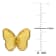 1/4 CT TGW Citrine Butterfly Stud Earrings in Yellow Plated Sterling Silver