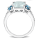 3 4/5 CT TGW Aquamarine and London Blue Topaz with 1/10 CT TW Diamond
Ring in Sterling Silver