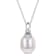 8.5-9MM Freshwater Cultured Pearl and Diamond Accent Pendant with Chain
in Sterling Silver
