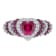 1 3/4 CT TGW Created Ruby and Created White Sapphire Heart Ring in
Sterling Silver