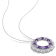 5.38 CTW Amethyst, African Amethyst and White Topaz Open Floral Halo
Sterling Silver Pendant w/Chain