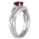 1 CT TGW Created Ruby and 1/6 CT TW Diamond Infinity Bridal Ring Set in
10K White Gold