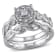 1/5 CT TW Diamond Infinity Filigree Bridal Set in Sterling Silver