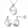 10-12.5MM Freshwater Cultured Pearl & Diamond Stud Earrings &
Pendant Set in Sterling Silver