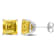 4 4/5 CT TGW Square Citrine Stud Earrings in Sterling Silver