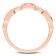 1/8 CT TGW Ruby and Diamond Accent Semi-Eternity Ring in 10K Rose Gold