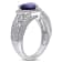 2 1/4 CT TGW Created Blue Sapphire and 1/10 CT TW Diamond Heart Ring in
Sterling Silver