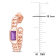 2/5 CT TGW Emerald Cut Amethyst  Link  Earrings in 14K Rose Gold