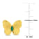 1/4 CT TGW Created Emerald Butterfly Stud Earrings in Yellow Plated
Sterling Silver