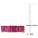 2 3/4 CT TGW Created Ruby Semi-Eternity Anniversary Ring in Rose Plated
Sterling Silver