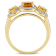 1 3/4 CTW Citrine, Madeira Citrine and 1/3 CT TW Diamond Ring in Yellow
Plated Sterling Silver