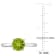 1 1/2 CTW Peridot Solitaire Ring in Sterling Silver