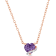 3/5 CT TGW Amethyst and Diamond Accent Heart Swirl Necklace in Rose
Plated Sterling Silver