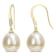 12-12.5MM Golden South Sea Cultured Pearl and Diamond Accent Earrings in
10K Yellow Gold