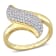 3/8ctw Diamond Ring in 18K Yellow Gold Over Sterling Silver