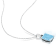 7 3/4 CT TGW Sky Blue Topaz and Black Sapphire Pendant with Chain in
Sterling Silver