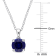 1 5/8 CT TGW Created Blue Sapphire Solitaire Pendant with Chain in
Sterling Silver