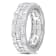 4 5/8 CT DEW Created Moissanite Triple Band Ring in Sterling Silver