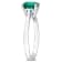 1 1/7 CTW Created Emerald Solitaire Ring in Sterling Silver