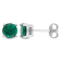 1 3/4 CT TGW Created Emerald Stud Earrings in Sterling Silver