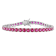 14 1/2 CT TGW Created Ruby Tennis Bracelet with Sterling Silver