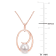 9-9.5MM Freshwater Cultured Pearl Drop Pendant with Chain in Rose Plated
in Sterling Silver