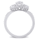 1-4/5 CT DEW Created Moissanite 3-Stone Engagement Ring in 10K White Gold