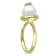 9-9.5MM Freshwater Cultured Pearl Ring with Diamonds in Yellow Plated
Sterling Silver