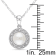 7.5-8MM Freshwater Cultured Pearl and Diamond Filigree Pendant with
Chain in Sterling Silver