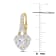 2 2/5 CT TGW Created White Sapphire Halo Heart Earrings in 18k Yellow
Gold Over Sterling Silver