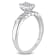 1/10 CT TW Diamond Engagement Ring in Sterling Silver