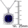 3 3/5 CT TGW Created Blue, White Sapphire with Diamond Accent Pendant
with Chain in Sterling Silver