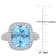 7 1/4 CT TGW Sky Blue Topaz and Created White Sapphire Double Halo Ring
in Sterling Silver