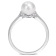 7-7.5MM Freshwater Cultured Pearl and Created White Sapphire Split-Shank
Ring in Sterling Silver