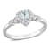 1/2 CT TGW Aquamarine and White Topaz with Diamond Accent Halo Ring in
Sterling Silver