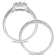 1/4 CT TW Diamond Hexagon Halo Bridal Ring Set in Sterling Silver