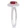7/8 CT TGW Oval Ruby and 1/3 CT TW Diamond Double Halo Ring in 2-tone
14K White & Yellow Gold