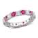 3 3/4 CT TGW Created Ruby and Created White Sapphire Full Eternity Ring
in Sterling Silver