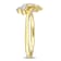 1/10ctw Diamond Triple Heart Bypass Promise Ring in 18K Yellow Gold Over
Sterling Silver
