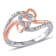1/10ctw Diamond Intertwined Ring in 2-Tone 18K Rose Gold and Sterling Silver