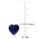 4 1/2 CT TGW Heart Shape Created Blue Sapphire Stud Earrings in Sterling Silver