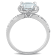 1 1/7 CT TGW Aquamarine and Diamond Accent Halo Ring in Sterling Silver