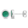 5/8 CT TGW Malachite Stud Earrings in Sterling Silver