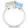 3 3/4 CT TGW Green Quartz and Sky Blue Topaz Ring in Sterling Silver