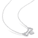3/4 CT DEW Created Moissanite Dog Bone with Hanging Heart Necklace in
Sterling Silver