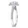 2 3/8 CT TW Lab-Grown Diamond Halo Engagement Ring in 14K White Gold