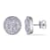 1 3/4 CT TW Trillion and Round-Cut Diamond Halo Stud Earrings in 14K
White Gold