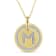 Diamond Initial "M" Pendant with Chain in 18K Yellow Gold Over
Sterling Silver