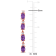 3 5/8 CT TGW Amethyst and White Topaz Drop Earrings in Rose Plated
Sterling Silver