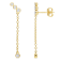 1/5 CT TGW Lab Grown Diamond Dangle Earrings iin 18K Yellow Gold Plated
Sterling Silver